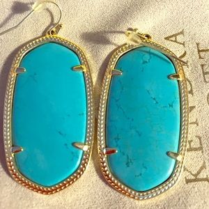 Kendra Scott Turquoise & Gold Danielle Earrings